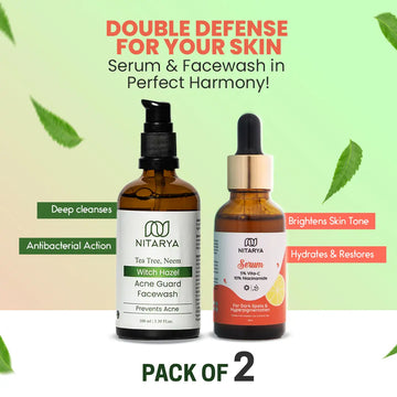 5% Vita-C Face Serum  & Tea Tree and Neem Face Wash