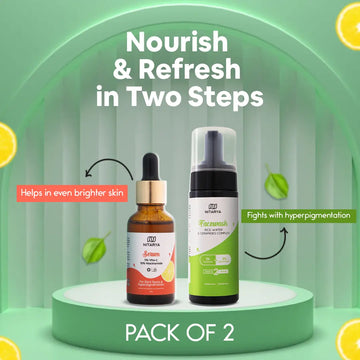 5% Vita-C Face Serum  & 1% Hyaluronic Acid and 2% Niacinamide Face Wash 