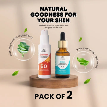 1% Hyaluronic Acid Sunscreen  & 10% Niacinamide Face Serum