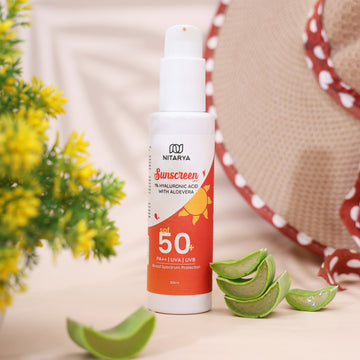 Sunscreen 1% Hyaluronic acid with aloe vera