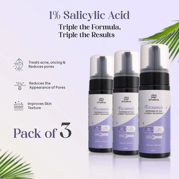 1% Salicylic Acid Face Wash Pack of 3