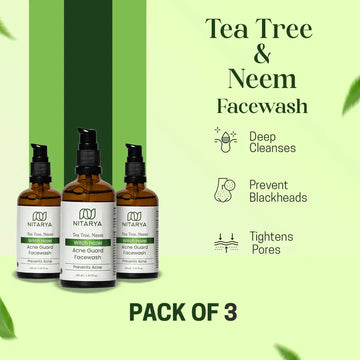 Tea Tree and Neem Face Wash Pack of 3